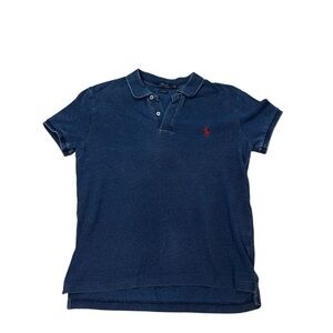 Ralph Lauren Navy Polo with Red Pony Embroidery